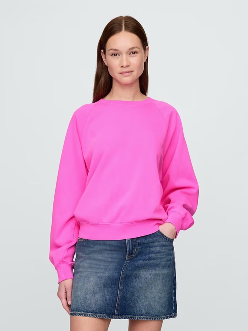 GAP Bright Pink Crewneck Sweatshirt